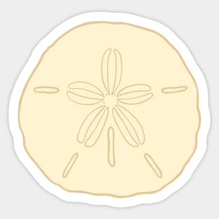 Sand Dollar Beach Illustration Sticker